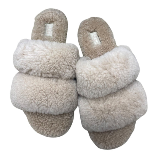 Slippers Designer By Ugg In Beige, Size:9