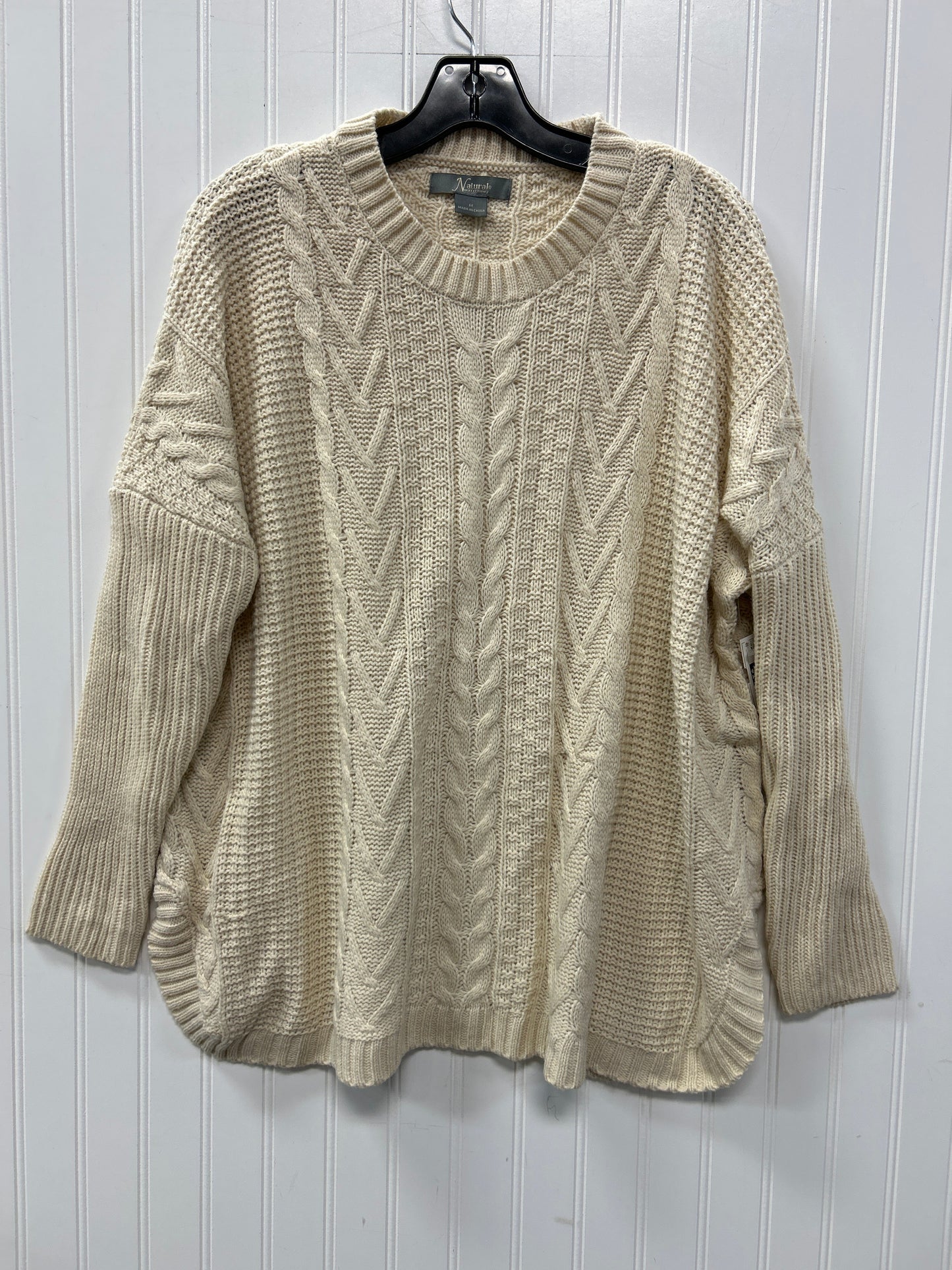 Sweater By Natural Reflections In Cream, Size:M