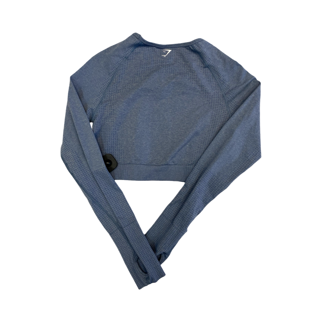 Athletic Top Ls Collar By Gym Shark In Blue, Size:M