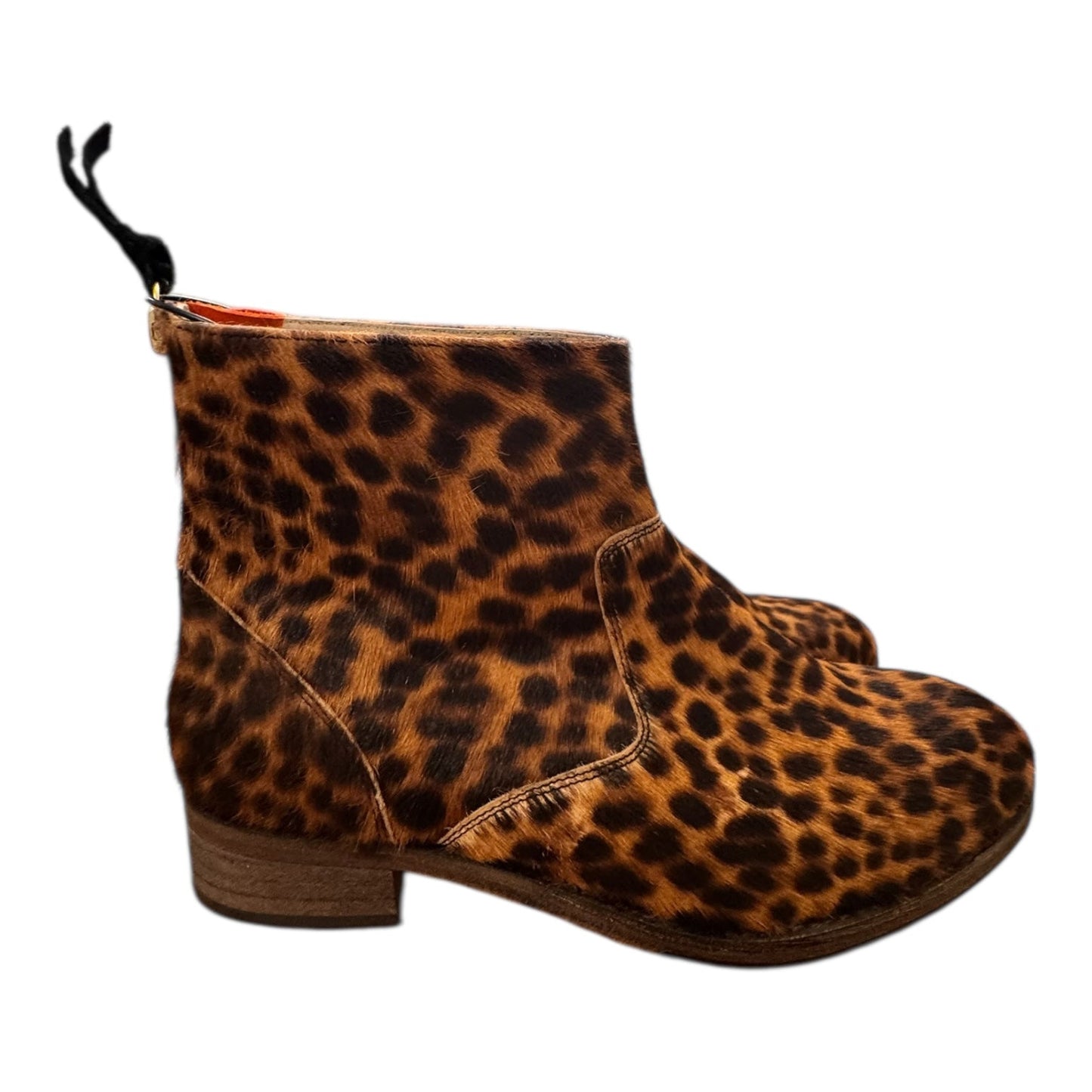 Boots Ankle Flats By Boden In Animal Print, Size:8.5