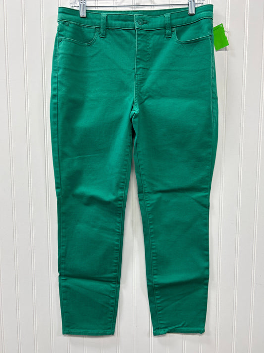 Jeans Skinny By Talbots In Green Denim, Size:8