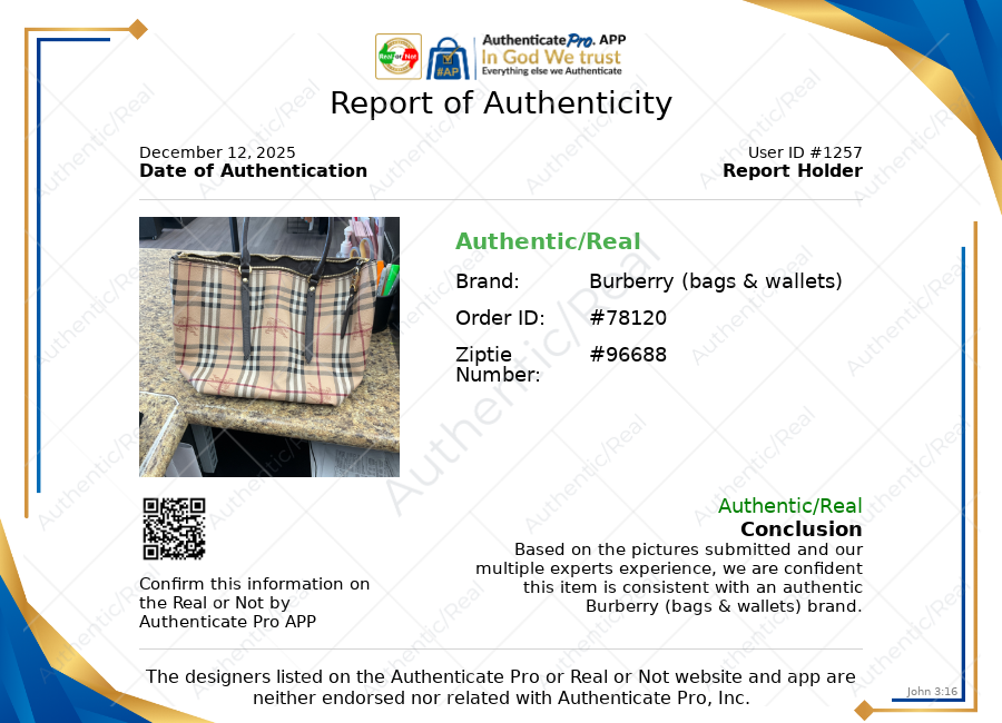 Tote Luxury Designer By Burberry, Size: Large