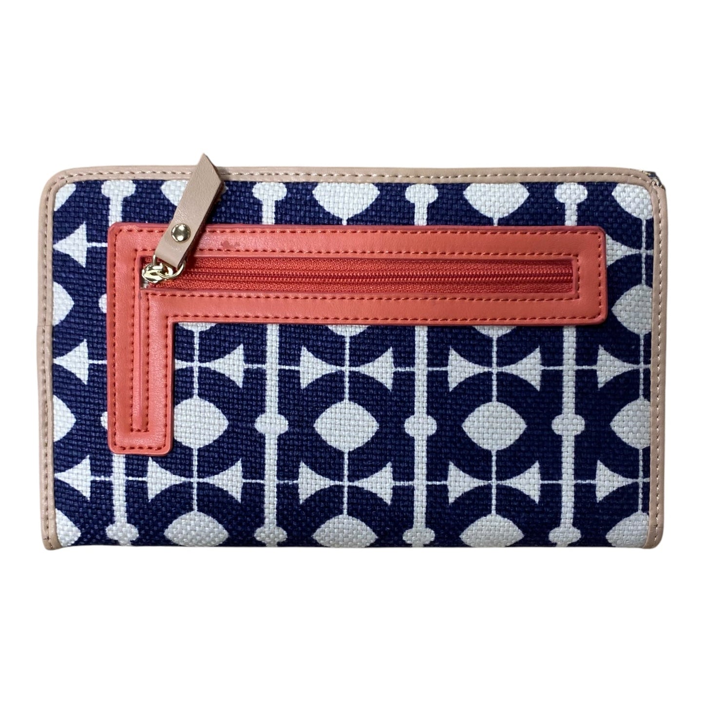 Wallet By Spartina In Blue & Cream, Size:Large