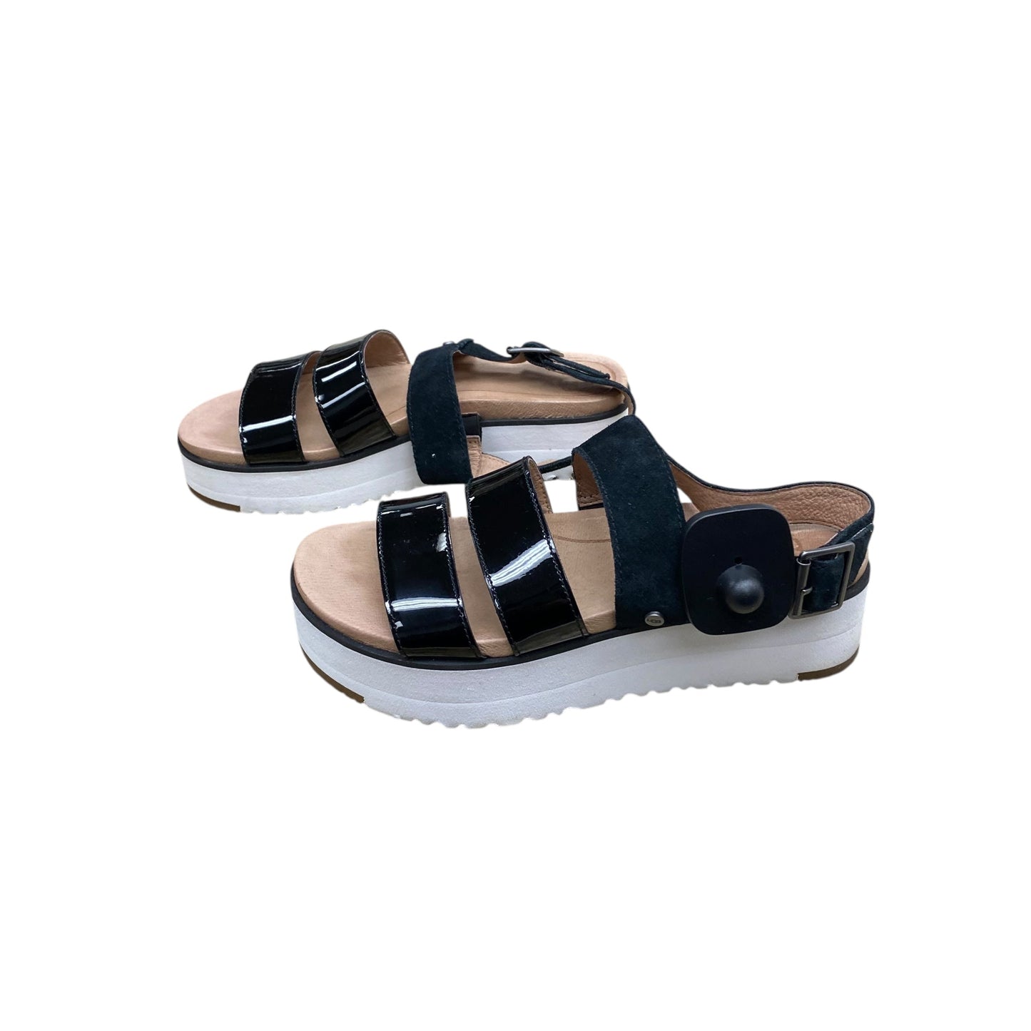 Sandals Designer By Ugg In Black & White, Size:6