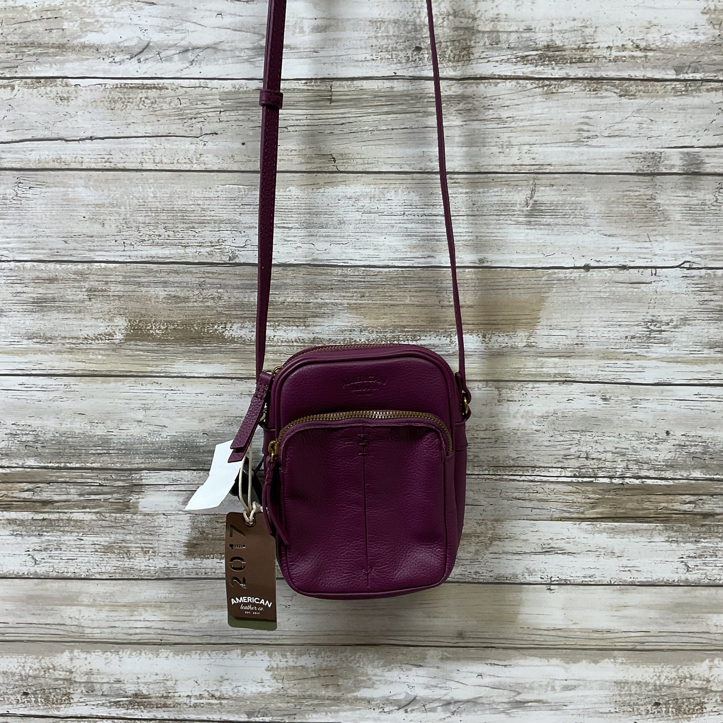 Crossbody Leather By Cmc In Purple, Size:Small