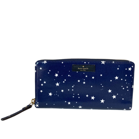 Wallet Designer By Kate Spade In Blue & White, Size:Medium