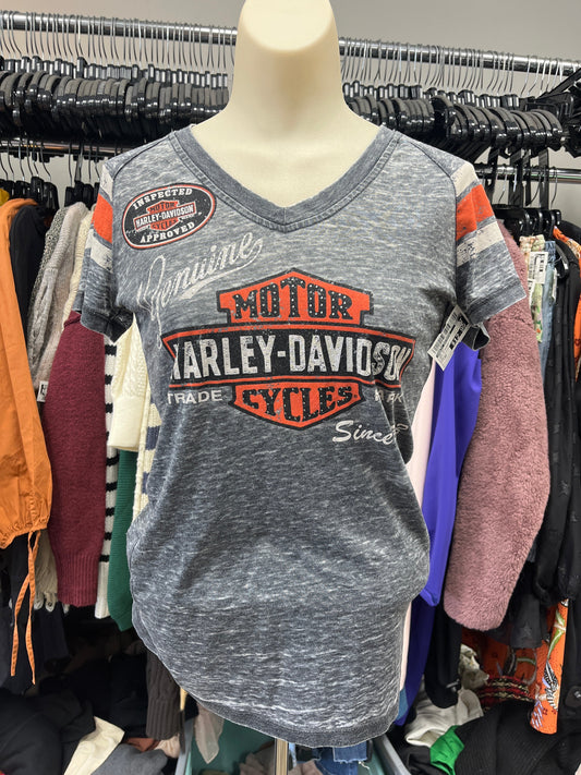 Top Ss By Harley Davidson In Grey & Orange, Size:Xs