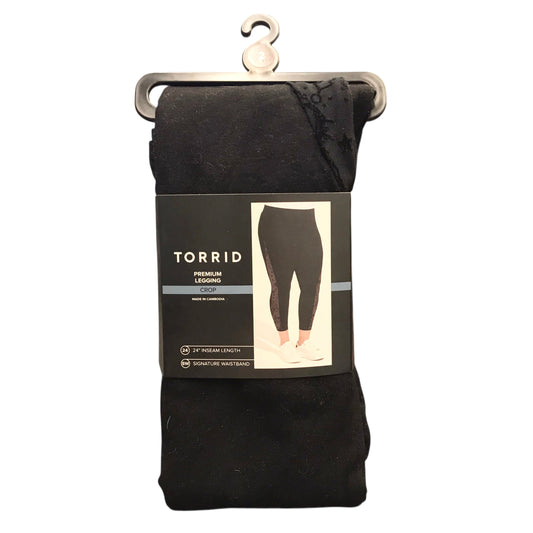 Leggings Cropped By Torrid In Black Size: 2X