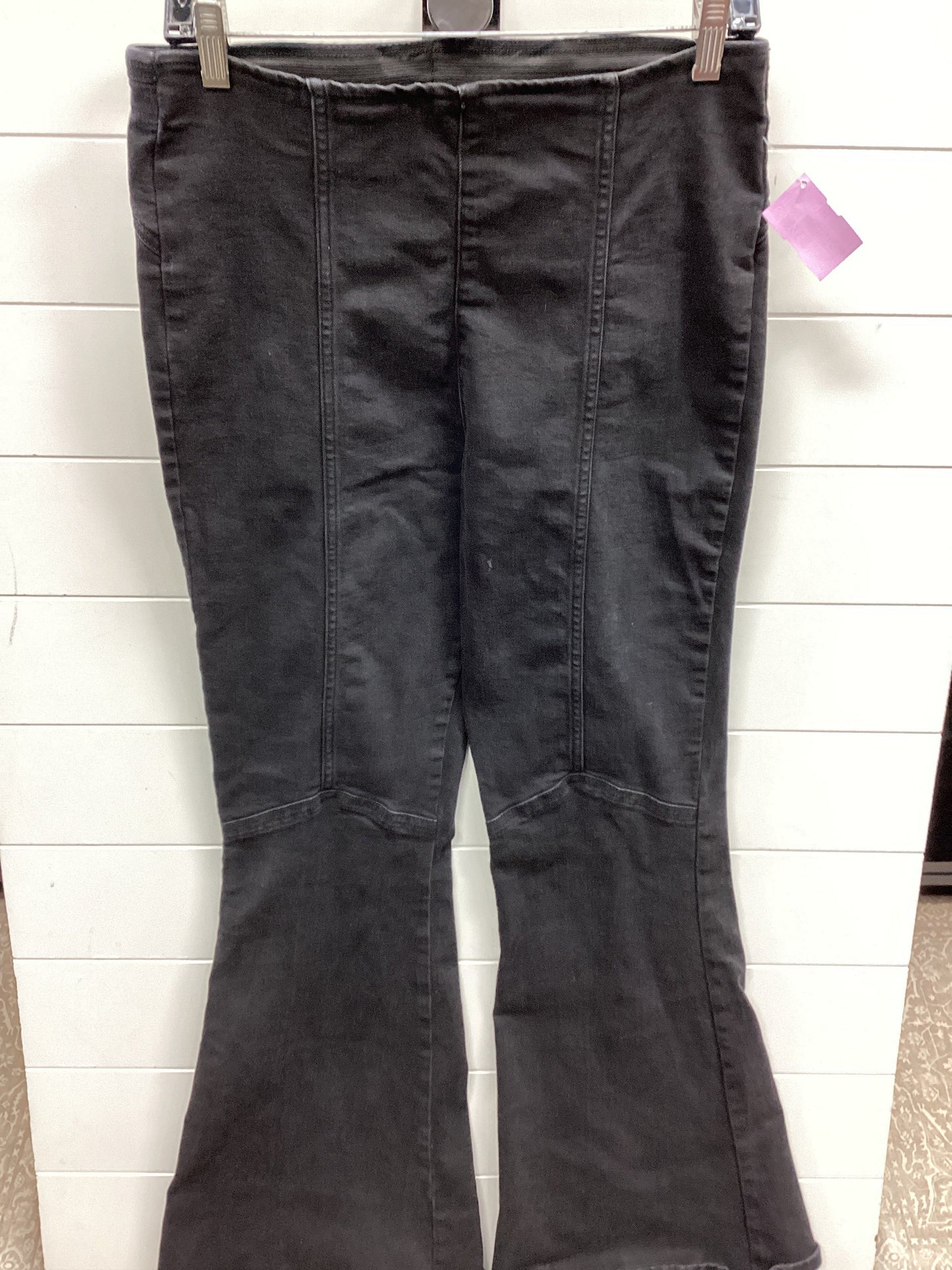 Jeans Flared By Forever 21 In Black Denim, Size:Xl