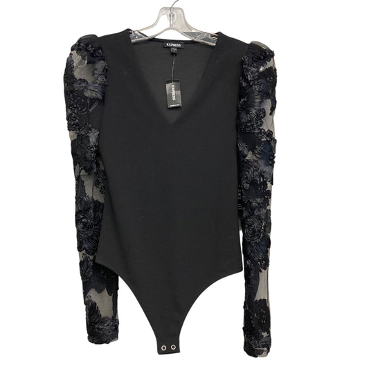Bodysuit By Express In Black, Size:Xs
