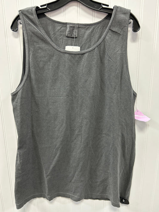 Top Sleeveless By Comfort Colors In Grey, Size:L