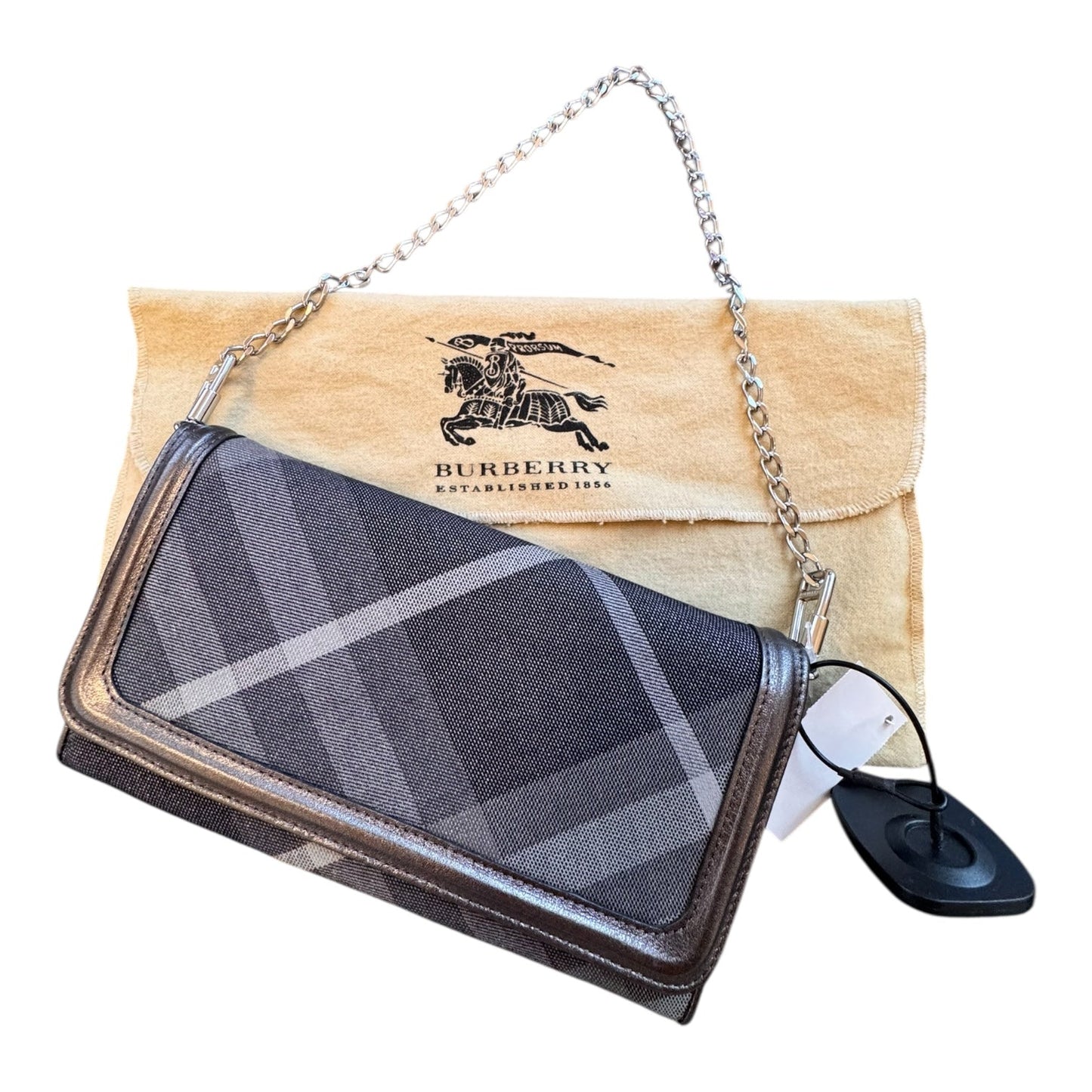 Handbag Luxury Designer By Burberry In Blue, Size:Small