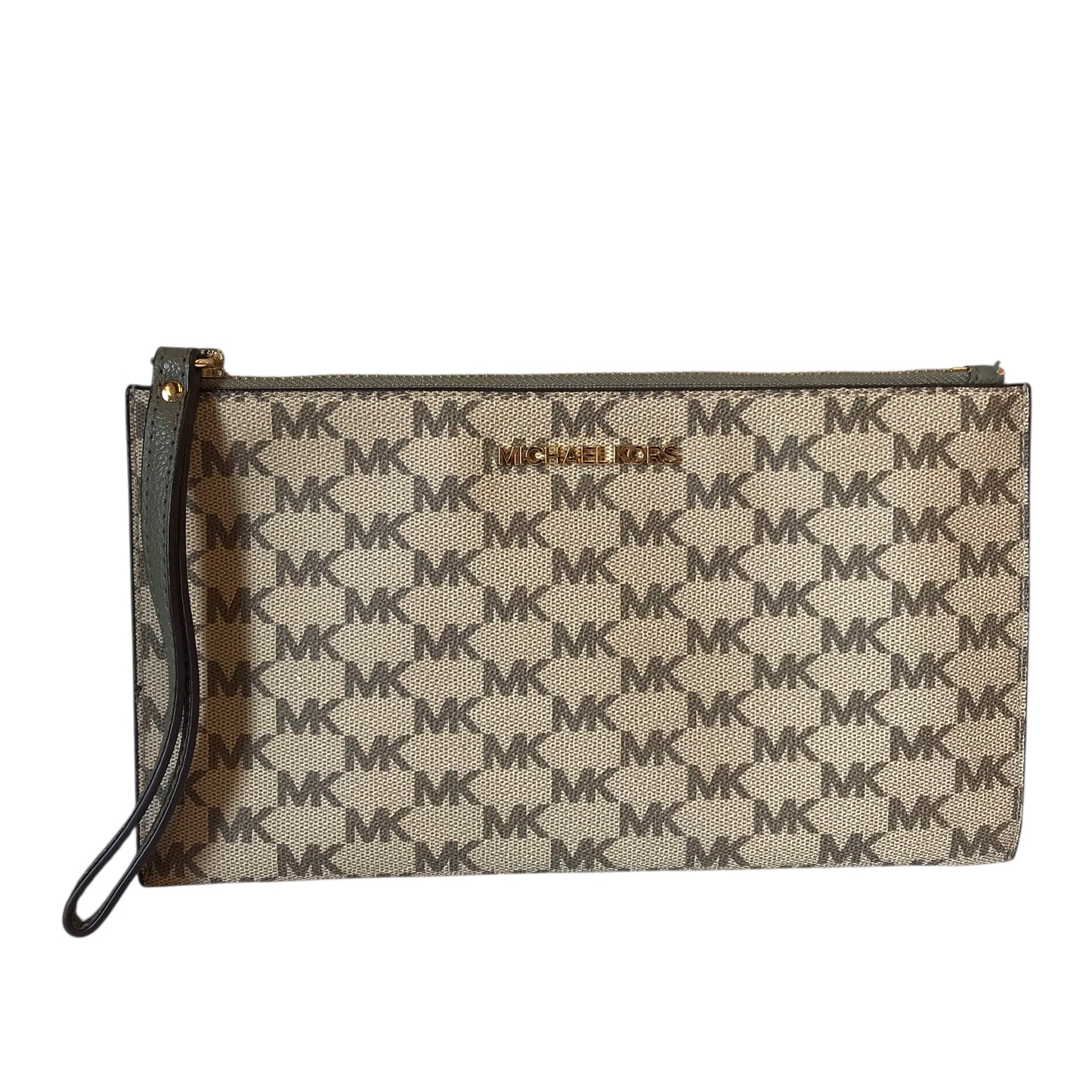 Wristlet Designer By Michael Kors In Beige, Size:Large