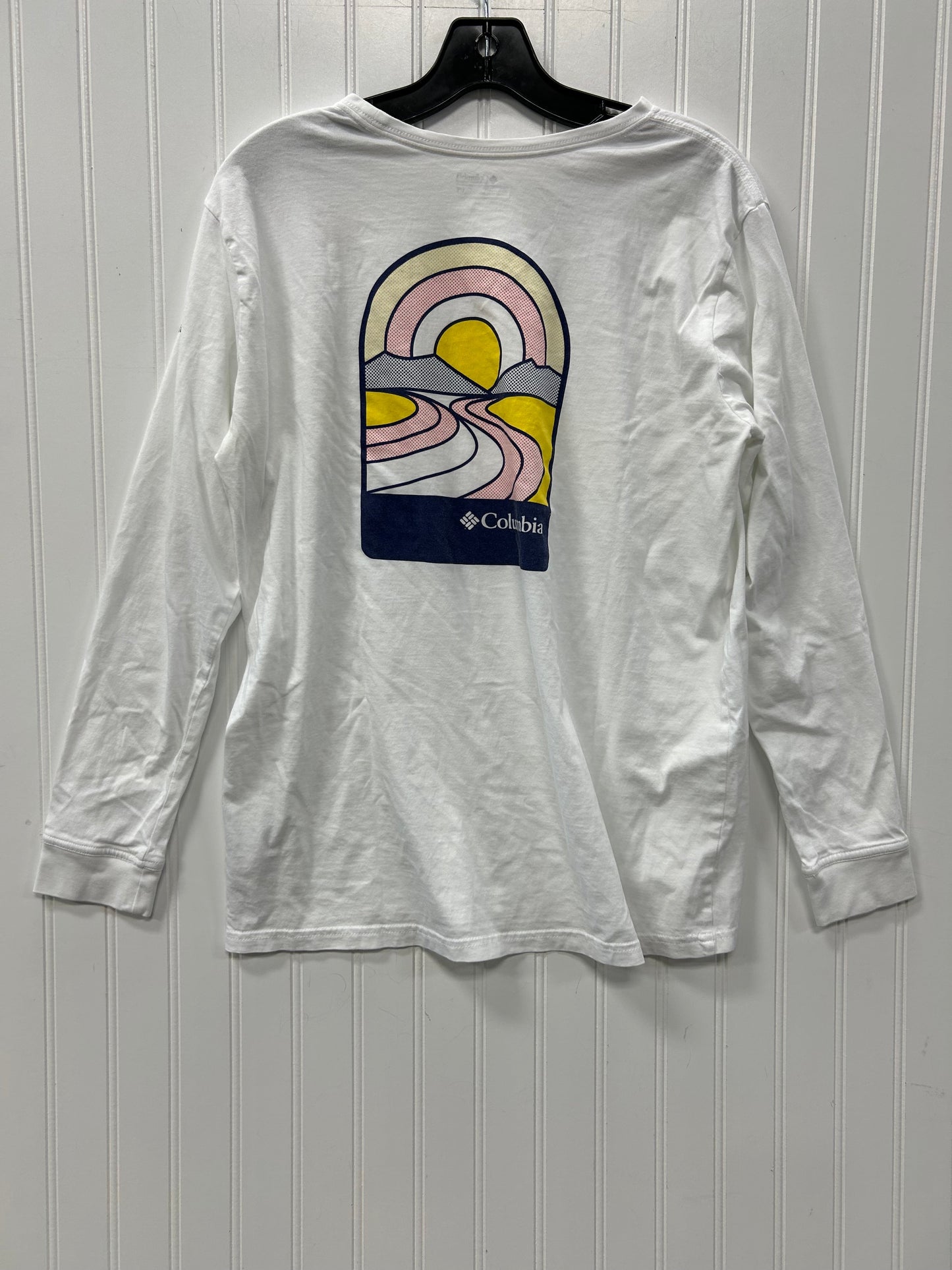 Athletic Top Ls Collar By Columbia In White, Size:L