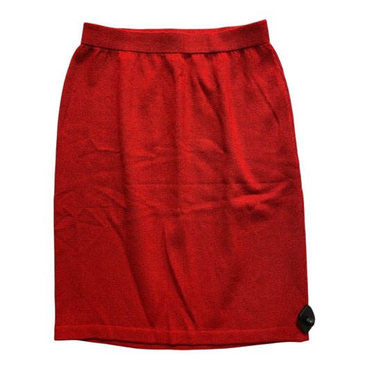 Skirt Designer By St John Collection In Red, Size:L