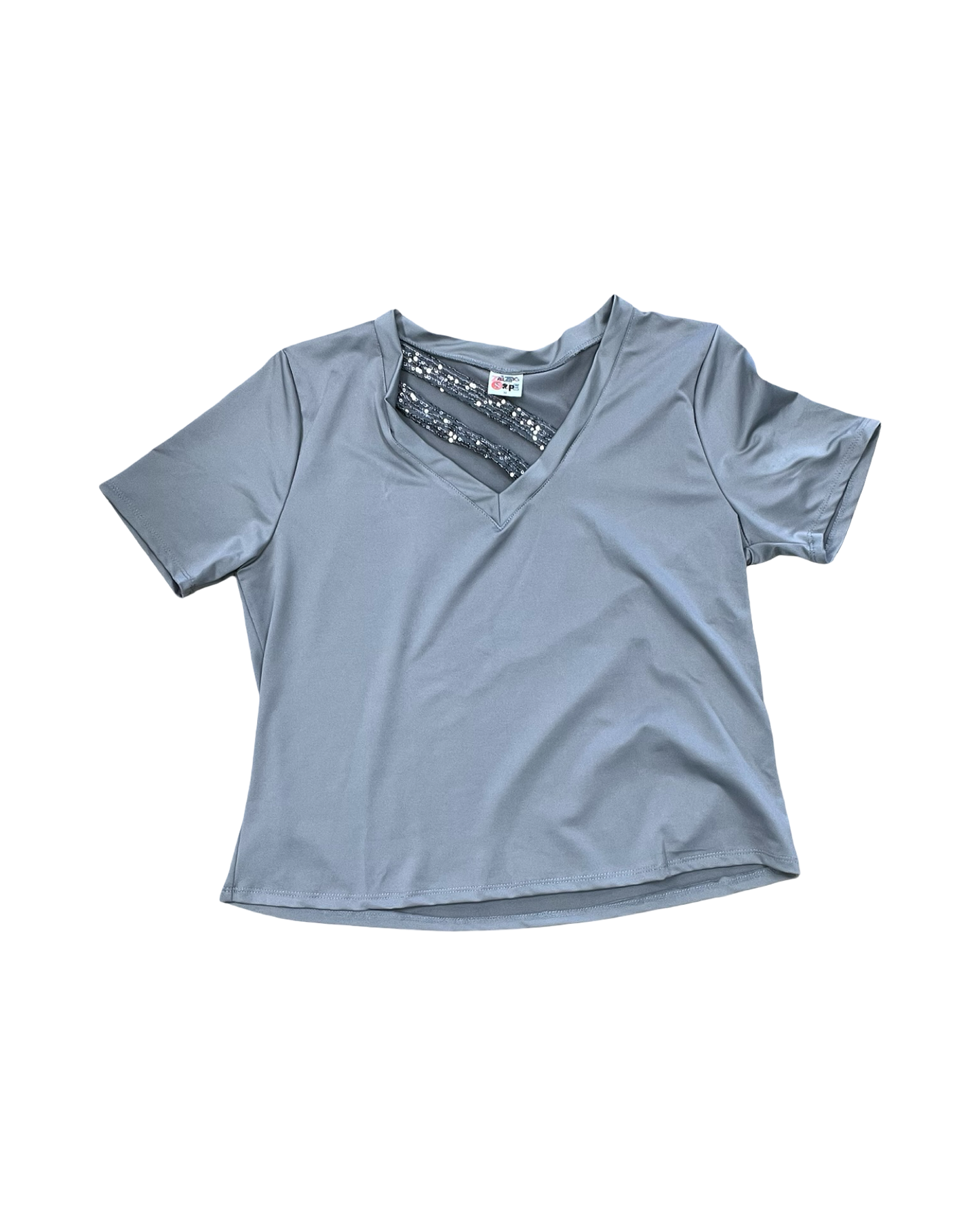 Top Ss By Clothes Mentor In Grey, Size:M