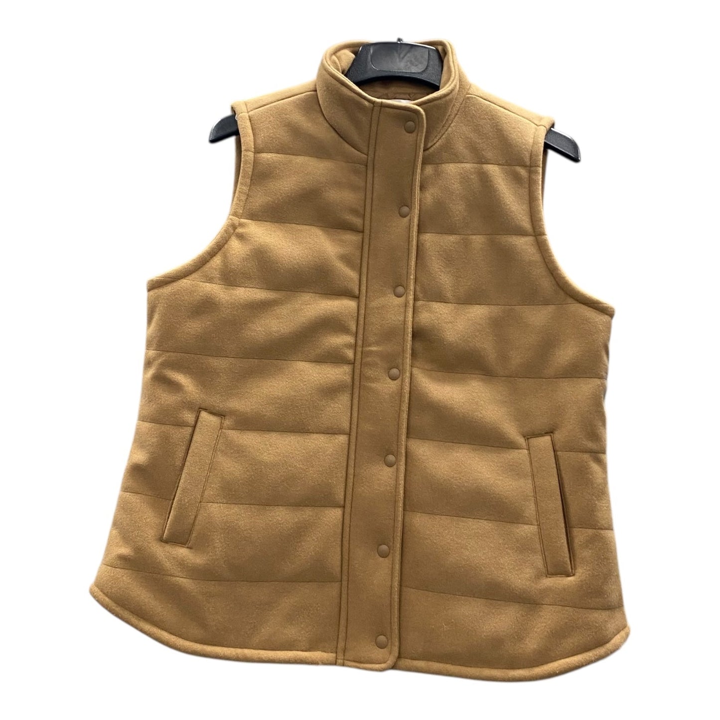 Vest Puffer & Quilted By Croft And Barrow In Tan, Size:L