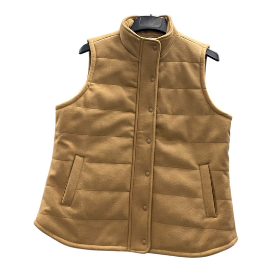 Vest Puffer & Quilted By Croft And Barrow In Tan, Size:L