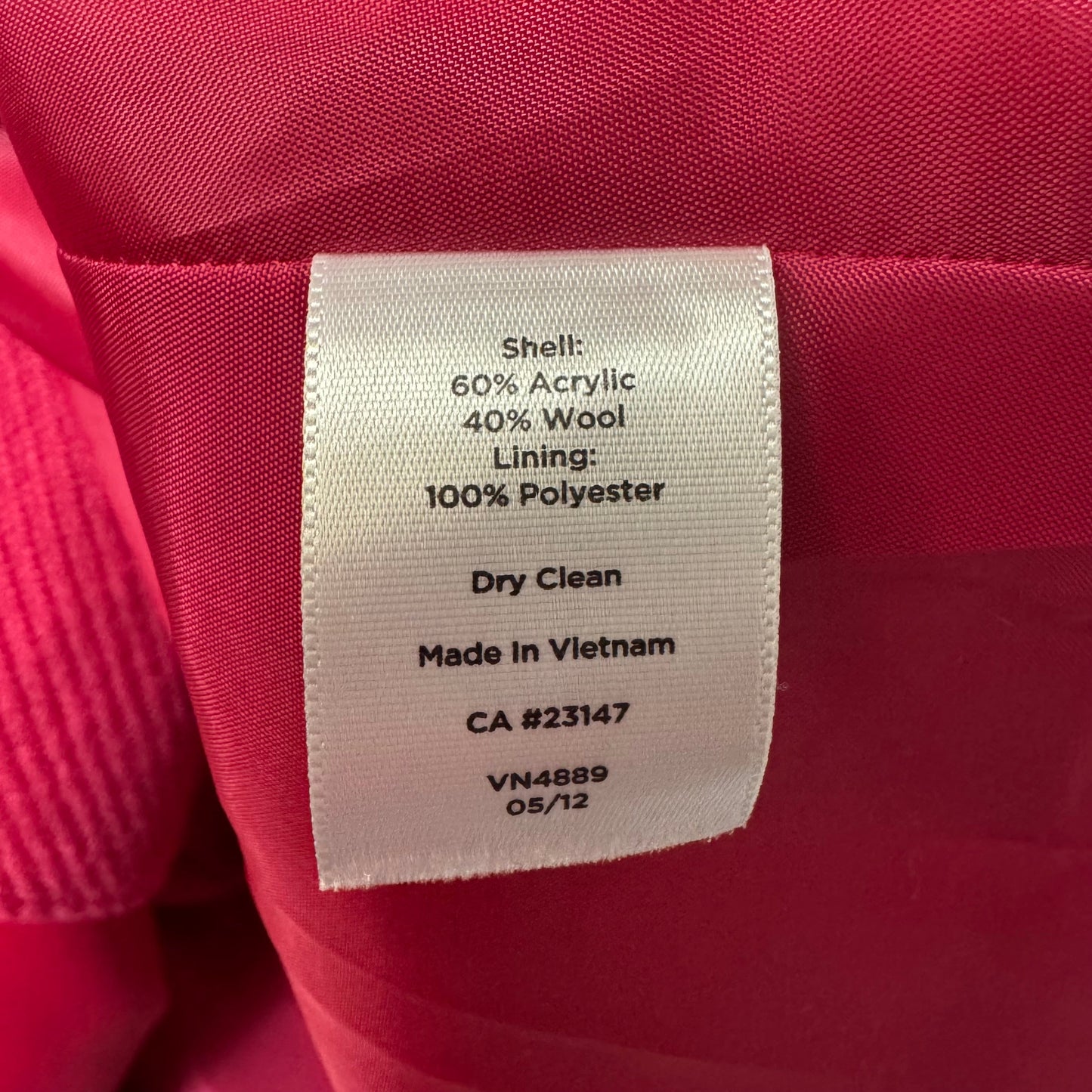 Wool Blend Moto Jacket By Talbots In Pink, Size: 16 Petite