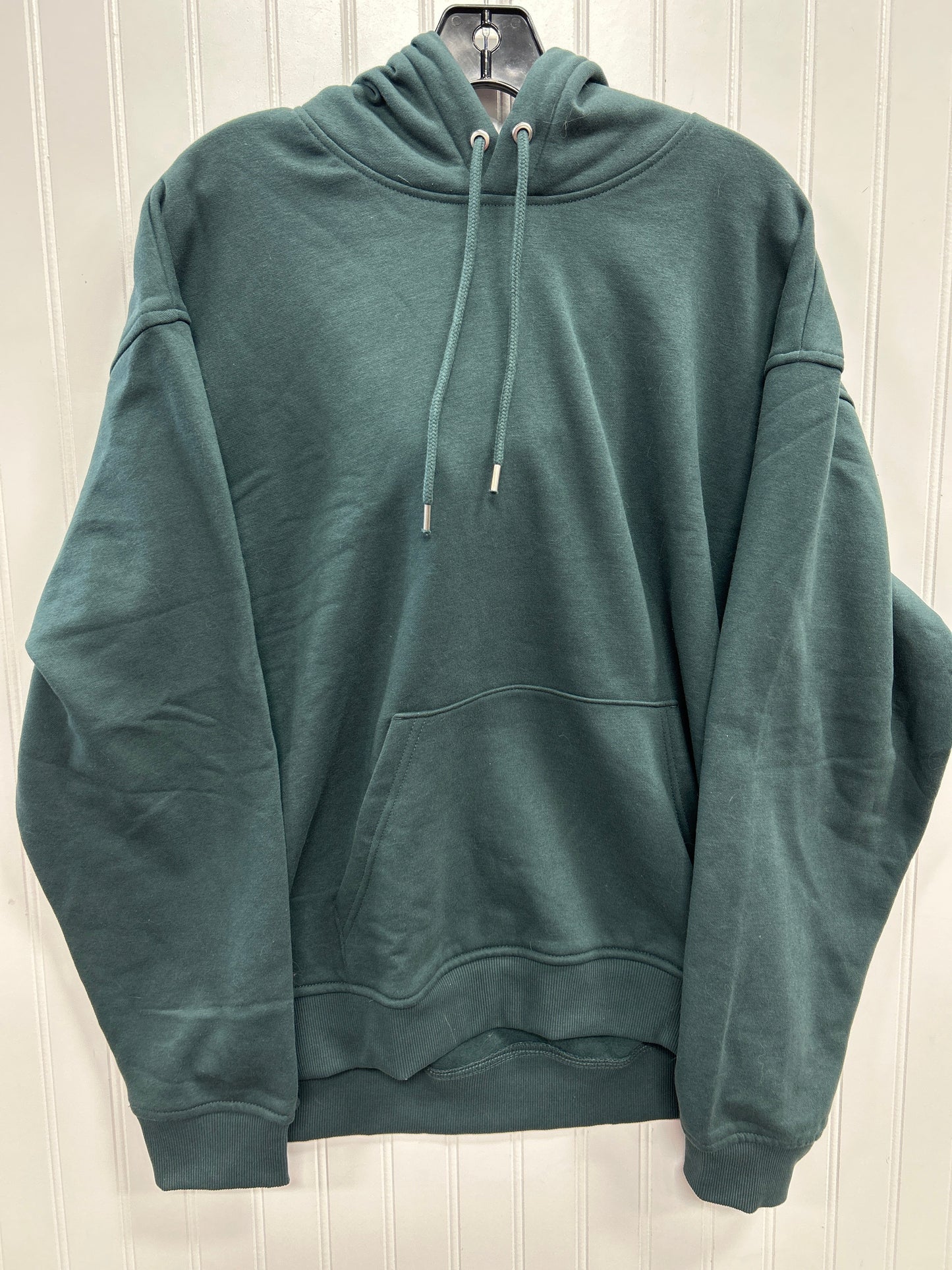 Sweatshirt Hoodie By H&M In Green, Size:L