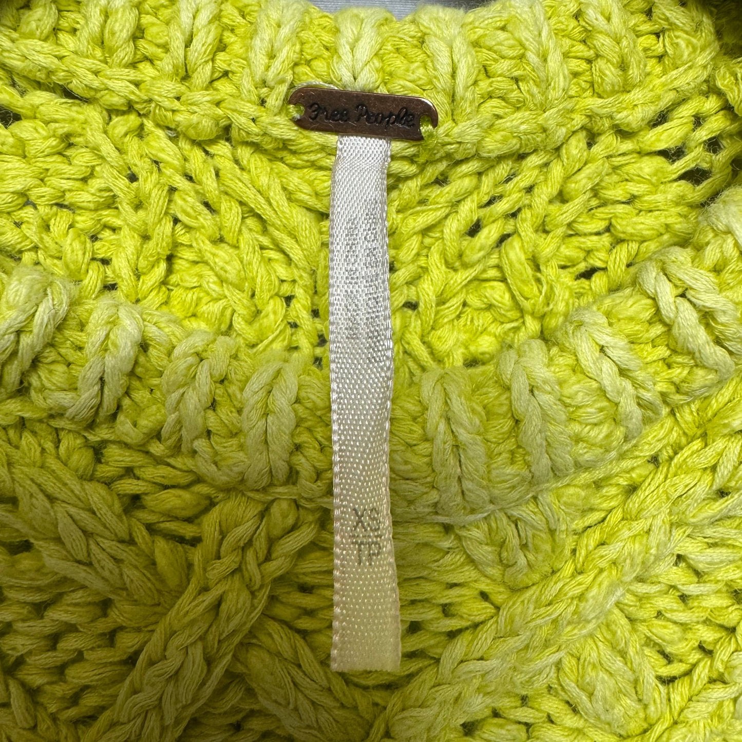 On a Boat Tunic Sweater Dress By Free People In Chartreuse, Size: XS