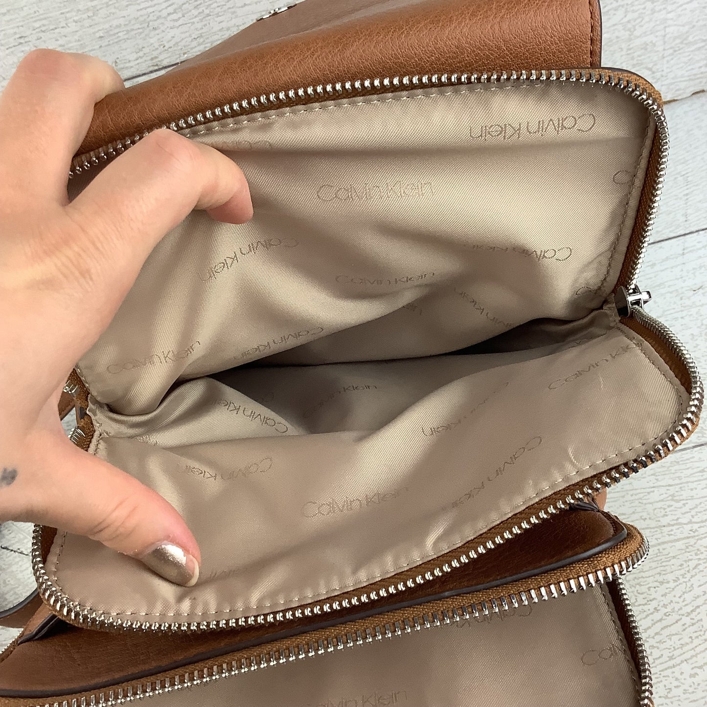 Backpack By Calvin Klein, Size: Medium