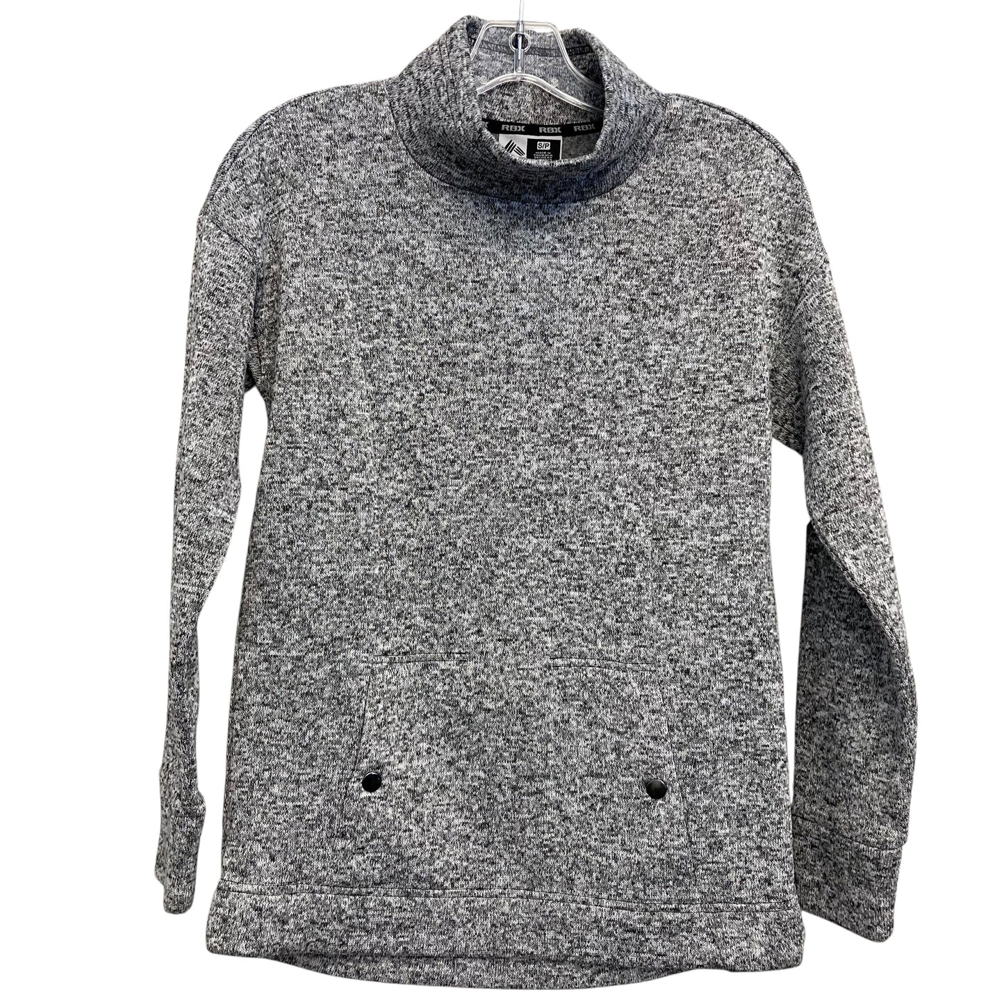 Athletic Top Ls Collar By Rbx In Black & White, Size:S