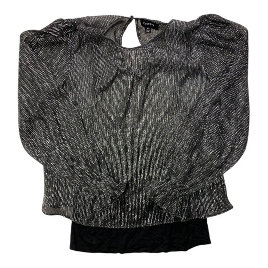 Top Ls By Evereve In Silver, Size:M