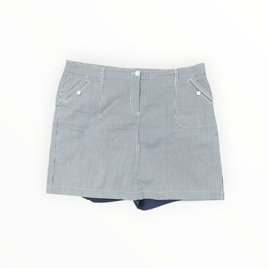 Skort By Karen Scott In Blue & White, Size:Xl