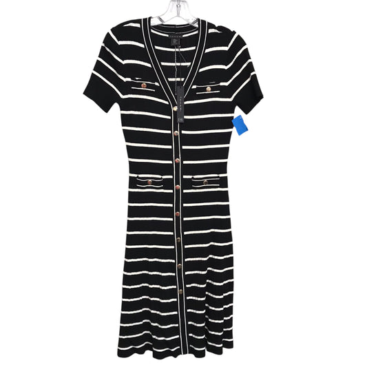 Dress Casual Midi By Tahari In Striped Pattern, Size:M