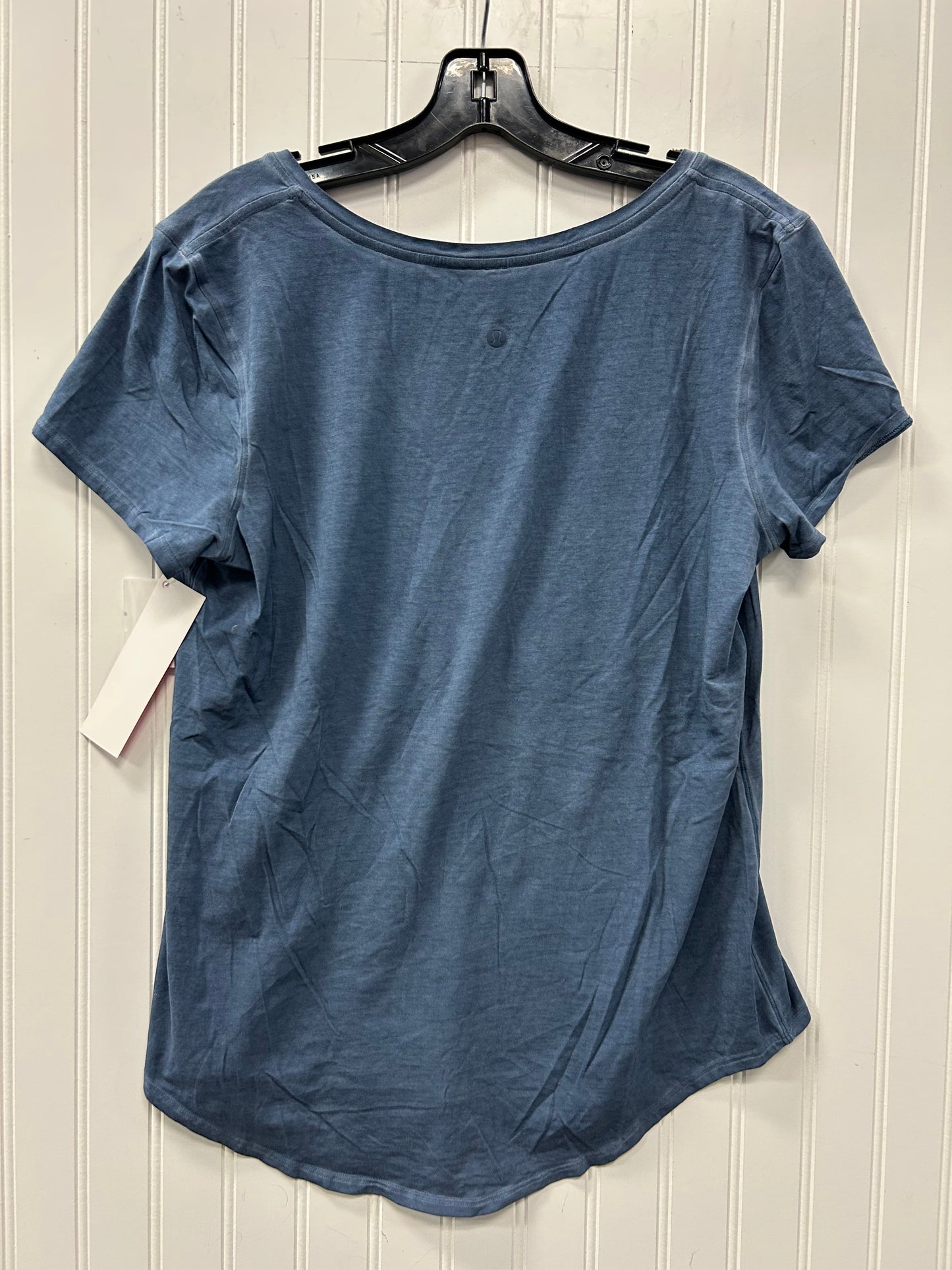 Athletic Top Ss By Lululemon In Blue, Size:L