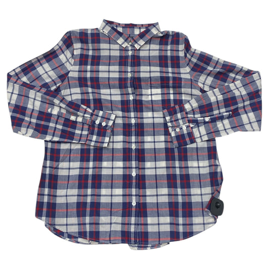 Top Ls By J. Crew In Blue Red & White, Size:Xl