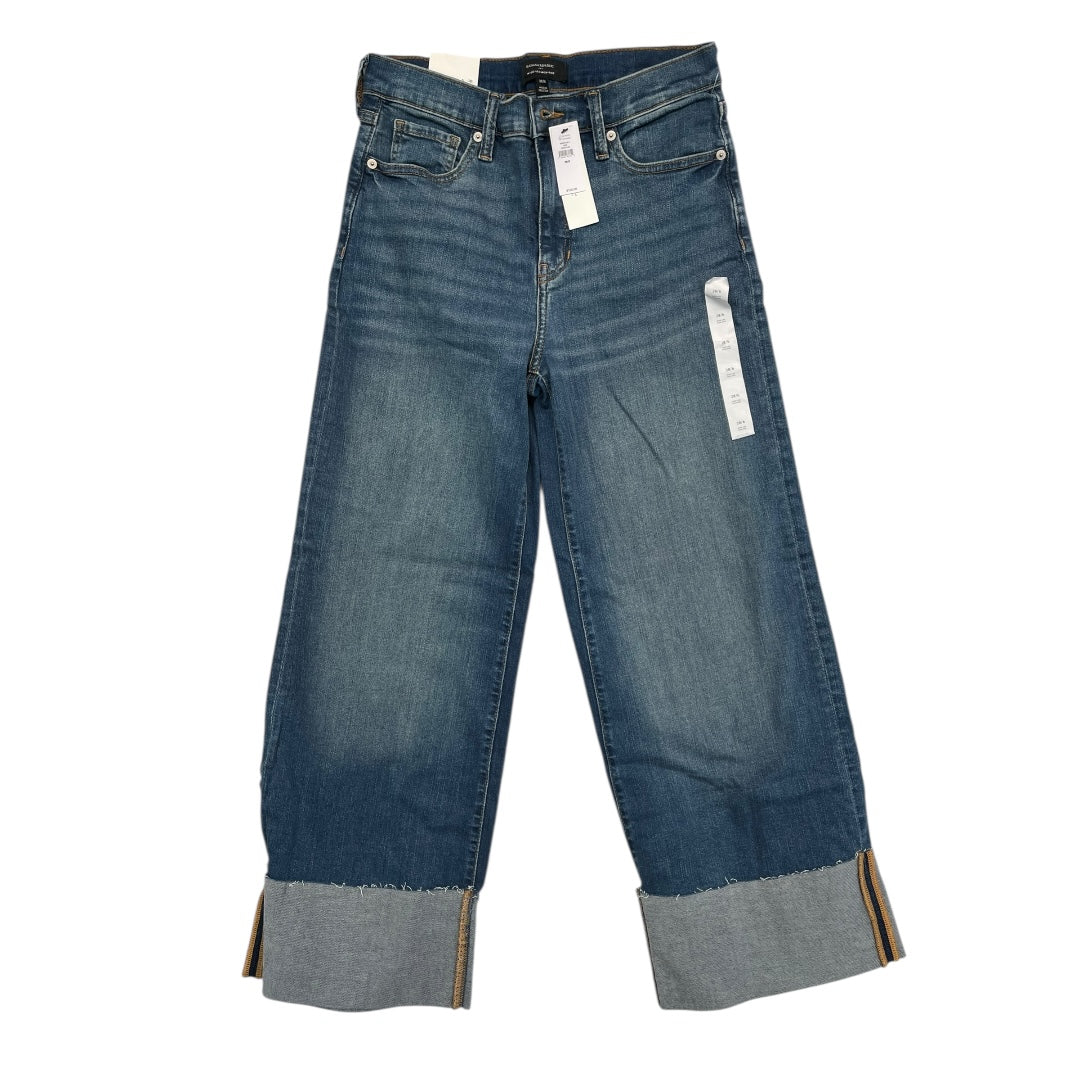 Jeans Cropped By Banana Republic In Blue Denim, Size:6