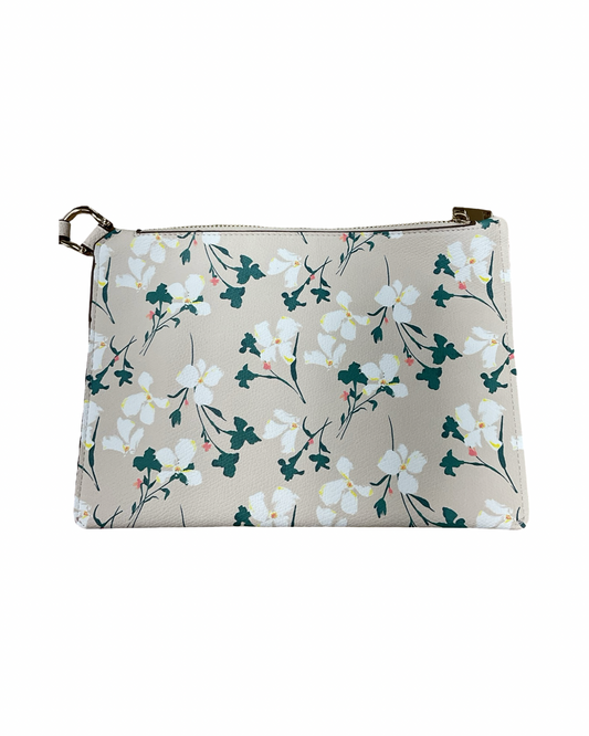 Wristlet By A New Day In Cream & Green, Size:Medium