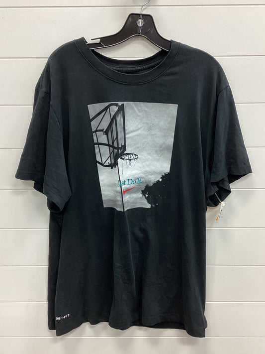 Athletic Top Ss By Nike Apparel In Black, Size:1X