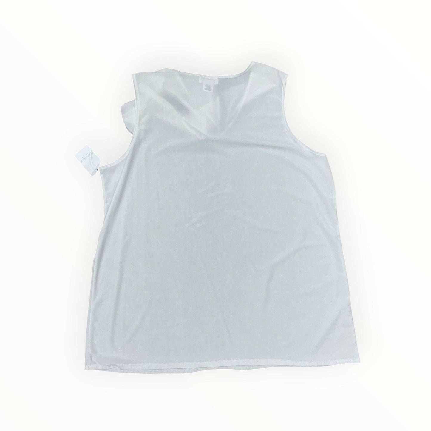 Top Sleeveless By Clothes Mentor In Cream, Size:2X