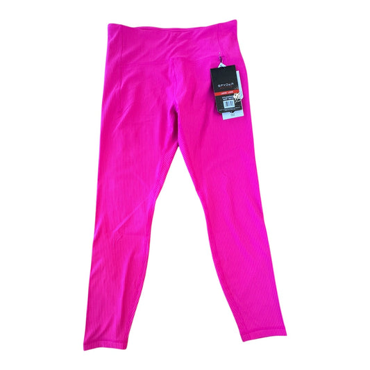Athletic Leggings By Spyder In Pink, Size:L