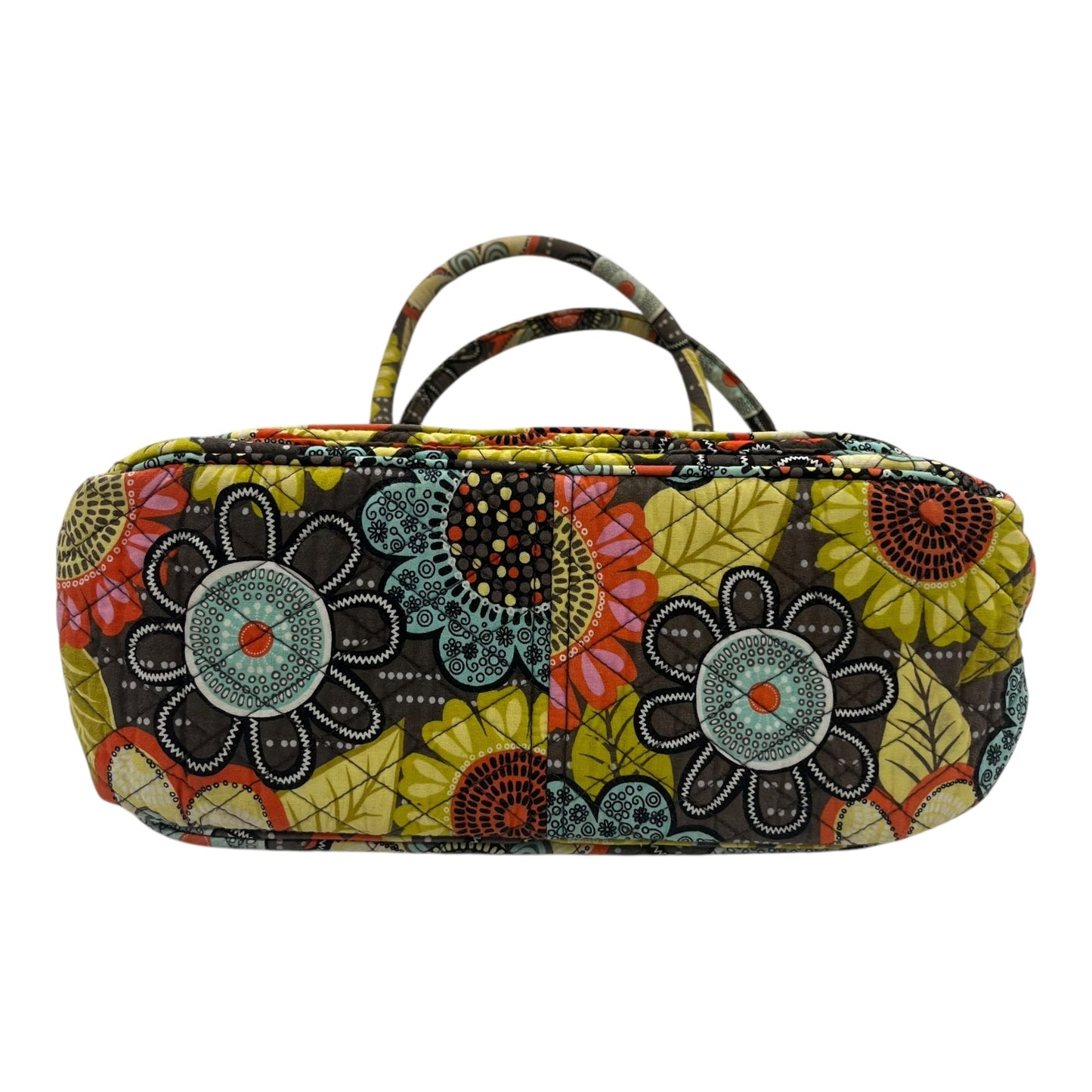 Handbag By Vera Bradley In Brown & Yellow, Size:Medium