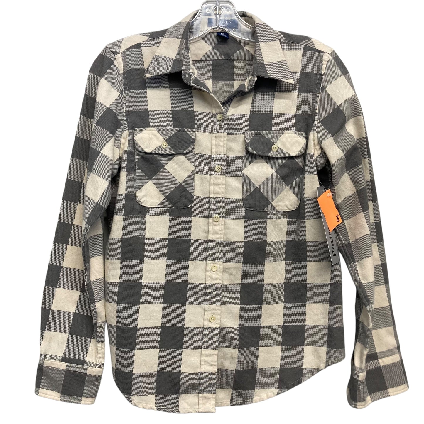 Top Ls By Chaps In Plaid Pattern, Size:Mp