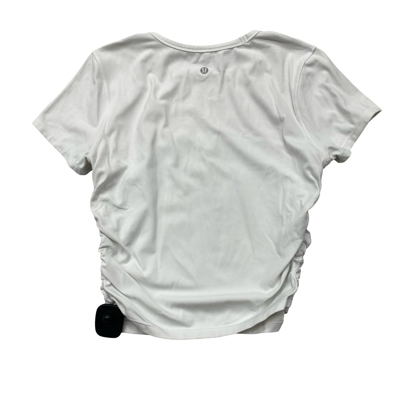 Athletic Top Ss By Lululemon In White, Size:S