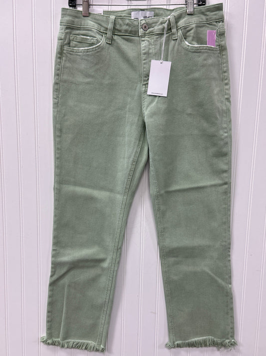 Jeans Straight By Vervet In Green Denim, Size:10