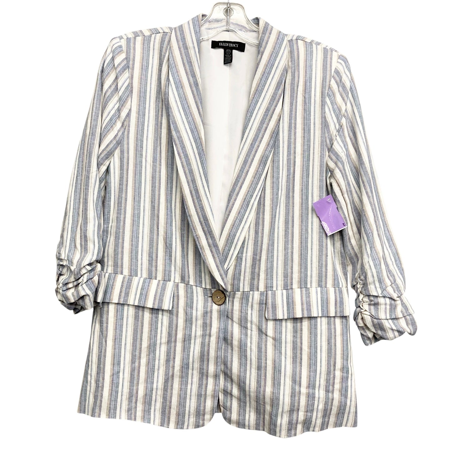 Blazer By Ellen Tracy In Striped Pattern, Size:S