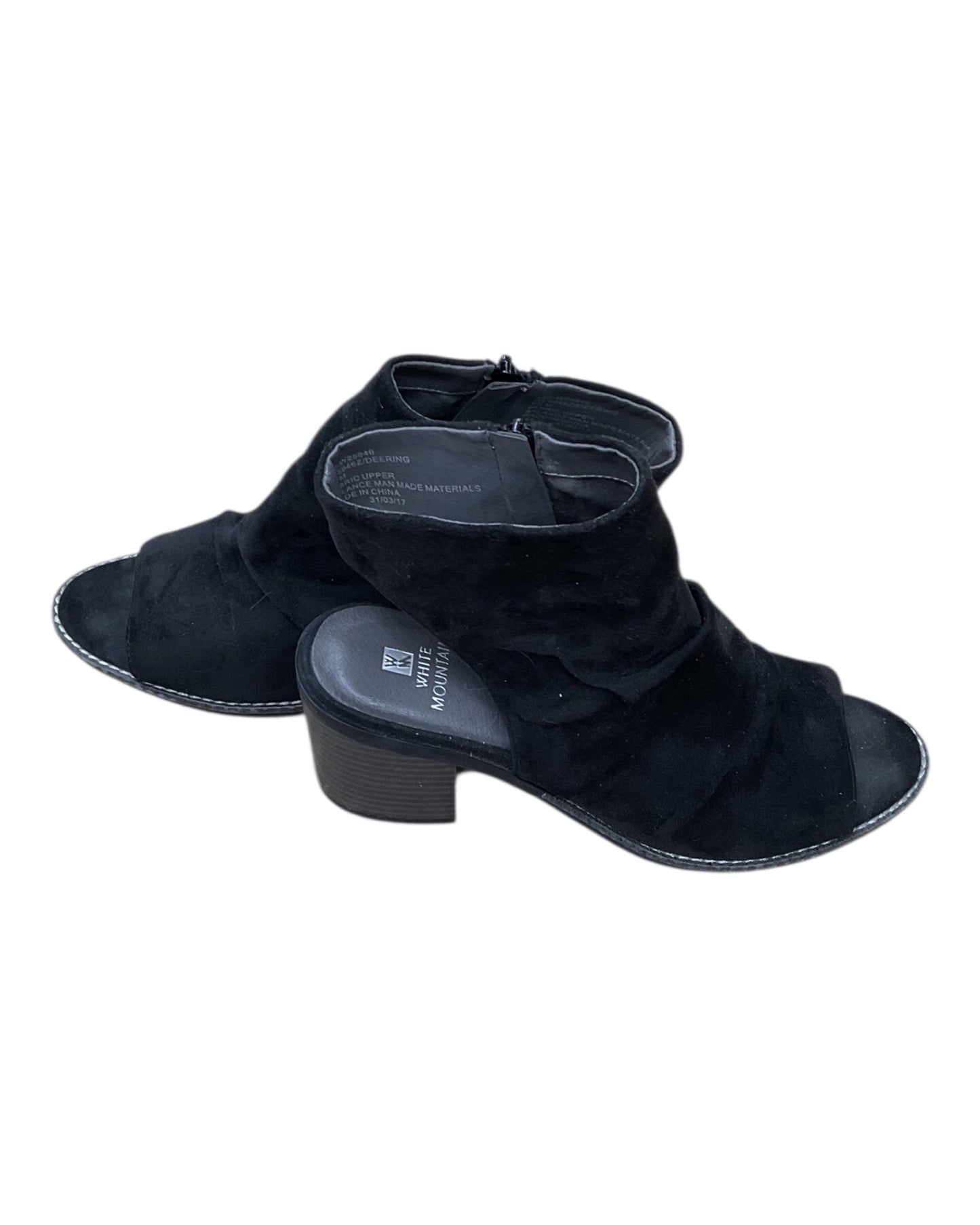 Sandals Heels Wedge By White Mountain In Black, Size:7.5