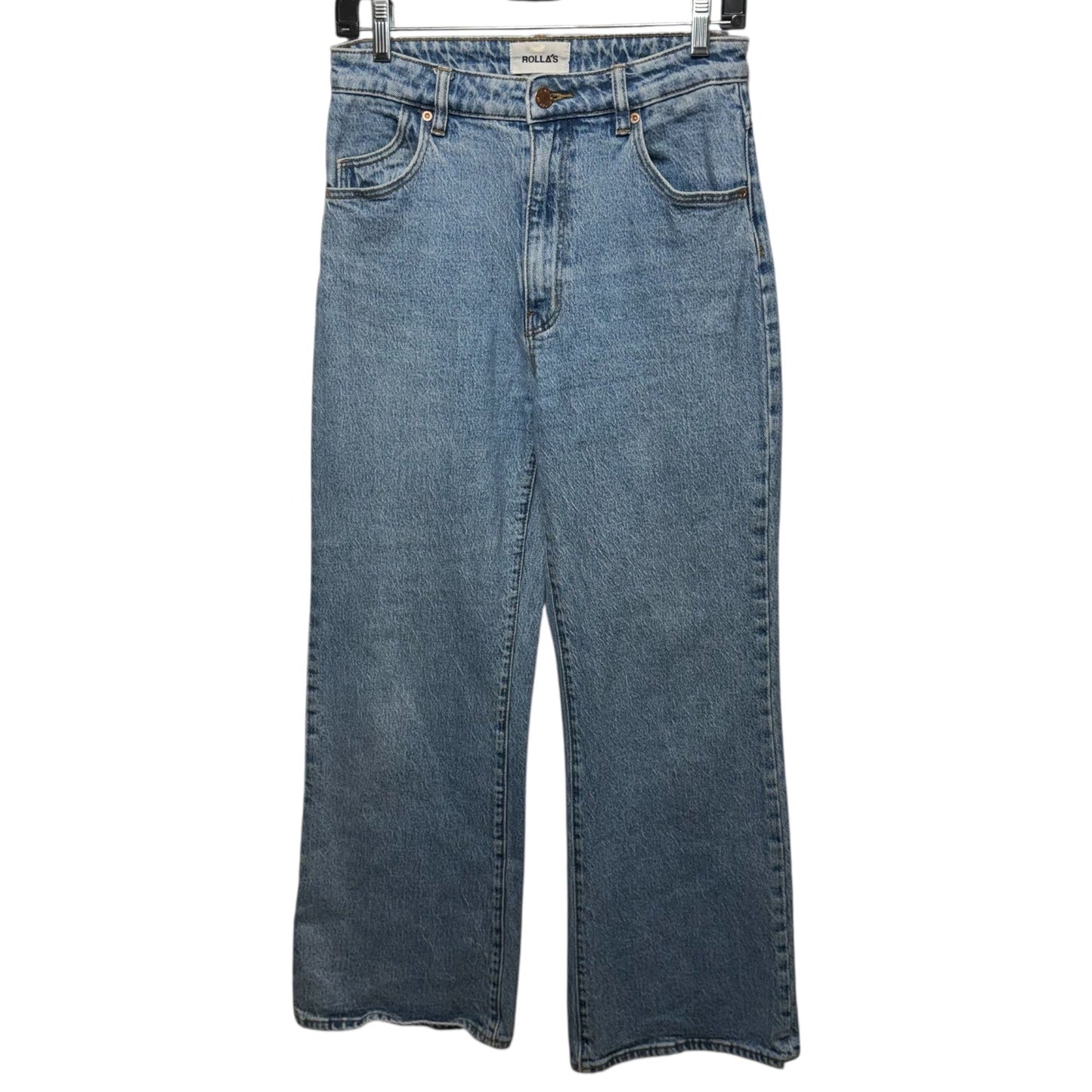 East Coast Crop Flare  high rise By Rollas In Blue Denim, Size: 8/29