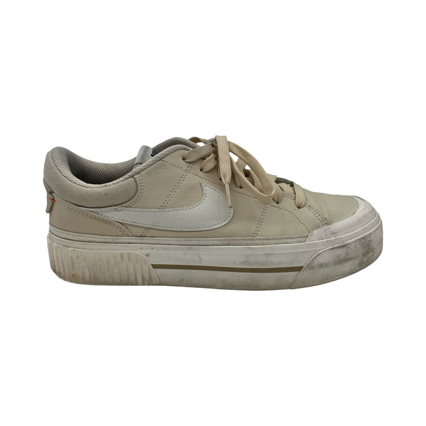 Shoes Sneakers Platform By Nike In Tan & White, Size:9