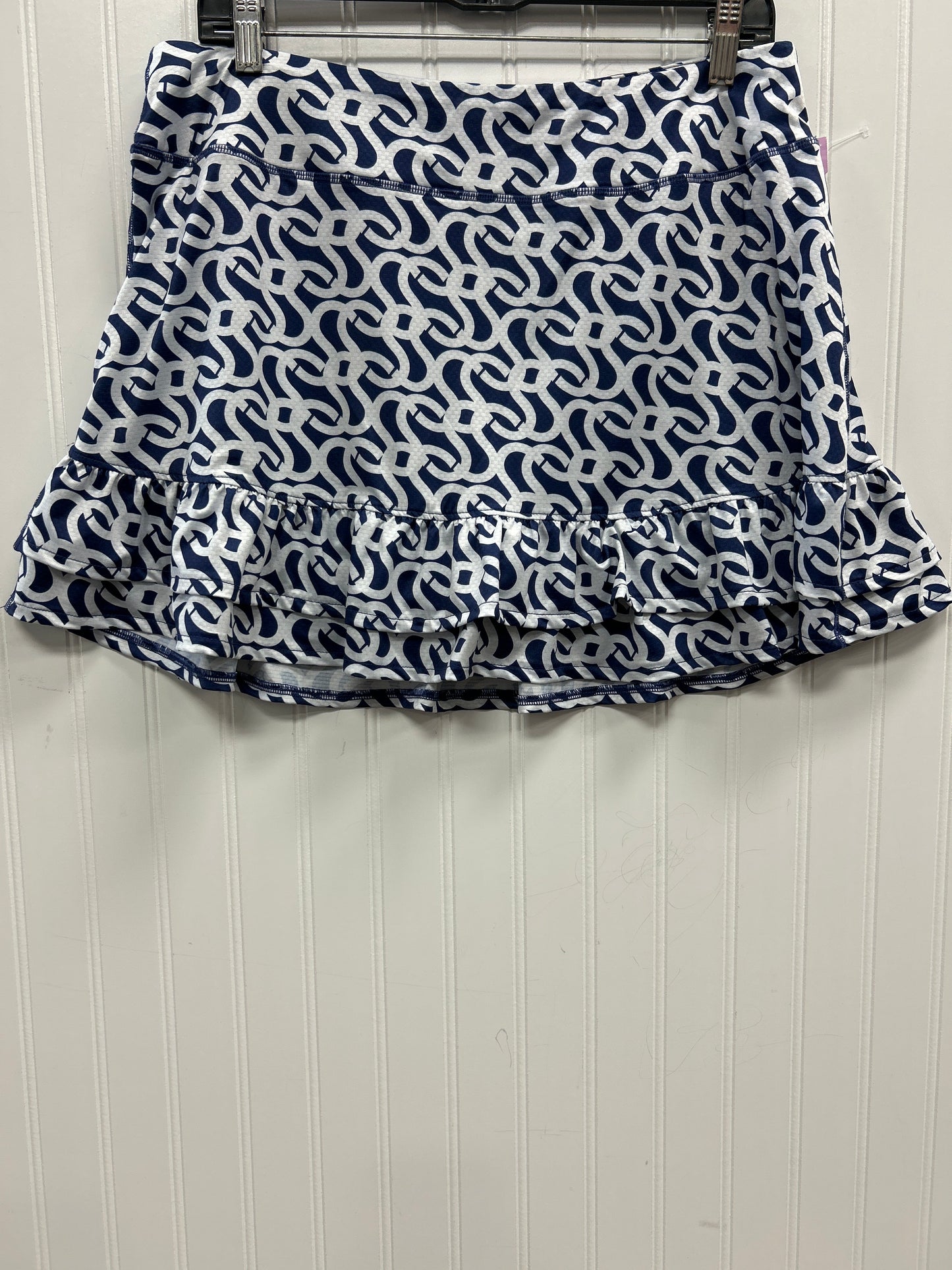 Athletic Skort By Gottex In Blue & White, Size:Xl
