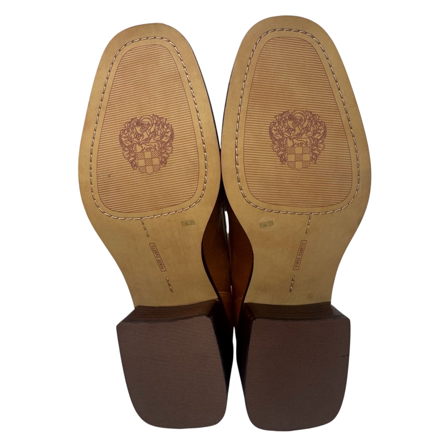 Block Heel Loafers Shoes By Vince Camuto In Brown, Size: 8.5