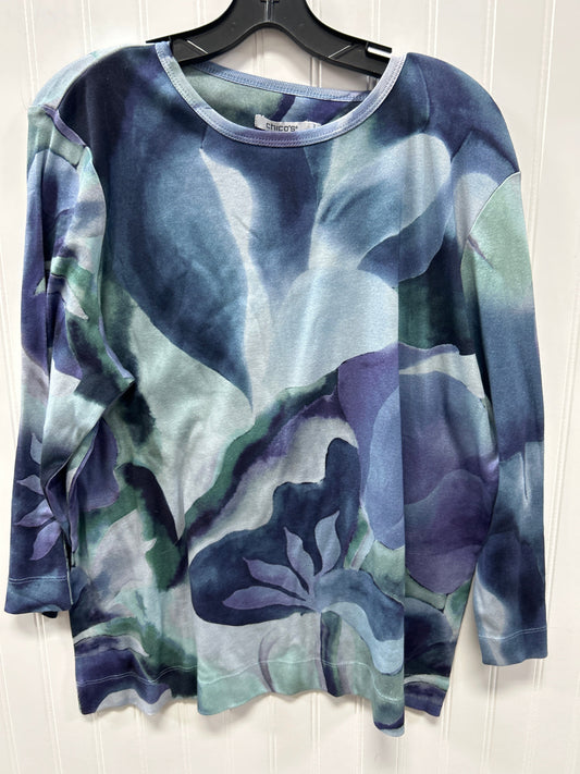 Top Ls By Chicos In Navy, Size:Xl