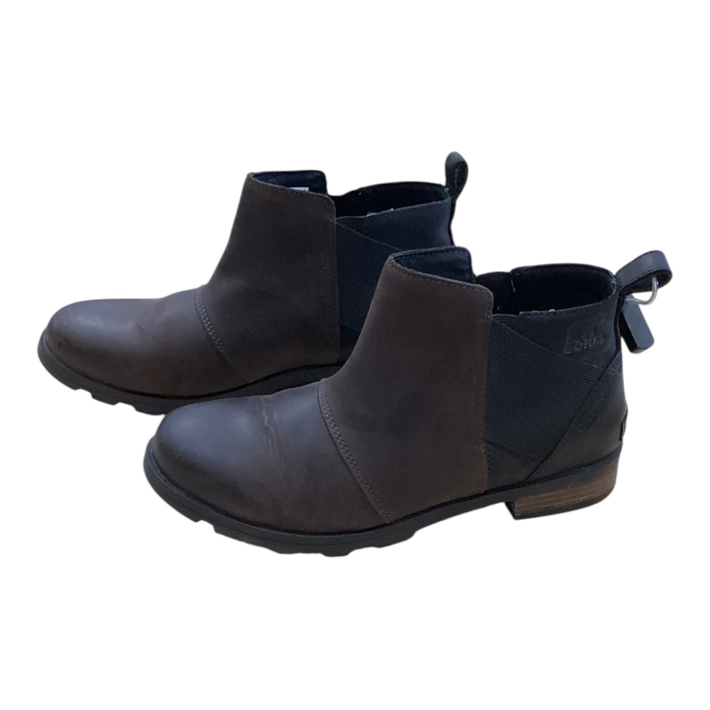 Boots Ankle Flats By Sorel In Brown, Size:9.5