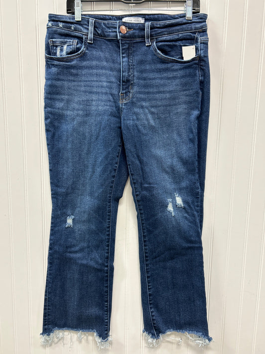 Jeans Flared By Flying Monkey In Blue Denim, Size:14